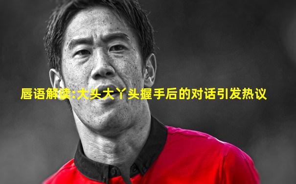 唇语解读:大头大丫头握手后的对话引发热议