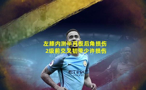 左膝内测半月板后角损伤2级前交叉韧带少许损伤
